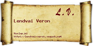 Lendvai Veron névjegykártya